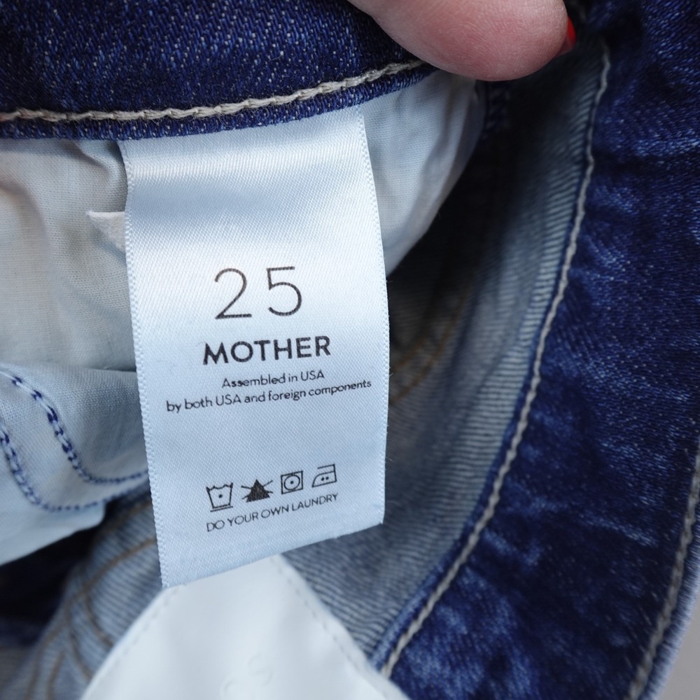 MOTHER Superior Jeans The Kick It Blue Denim Womens Size 25 - Picture 2 of 11